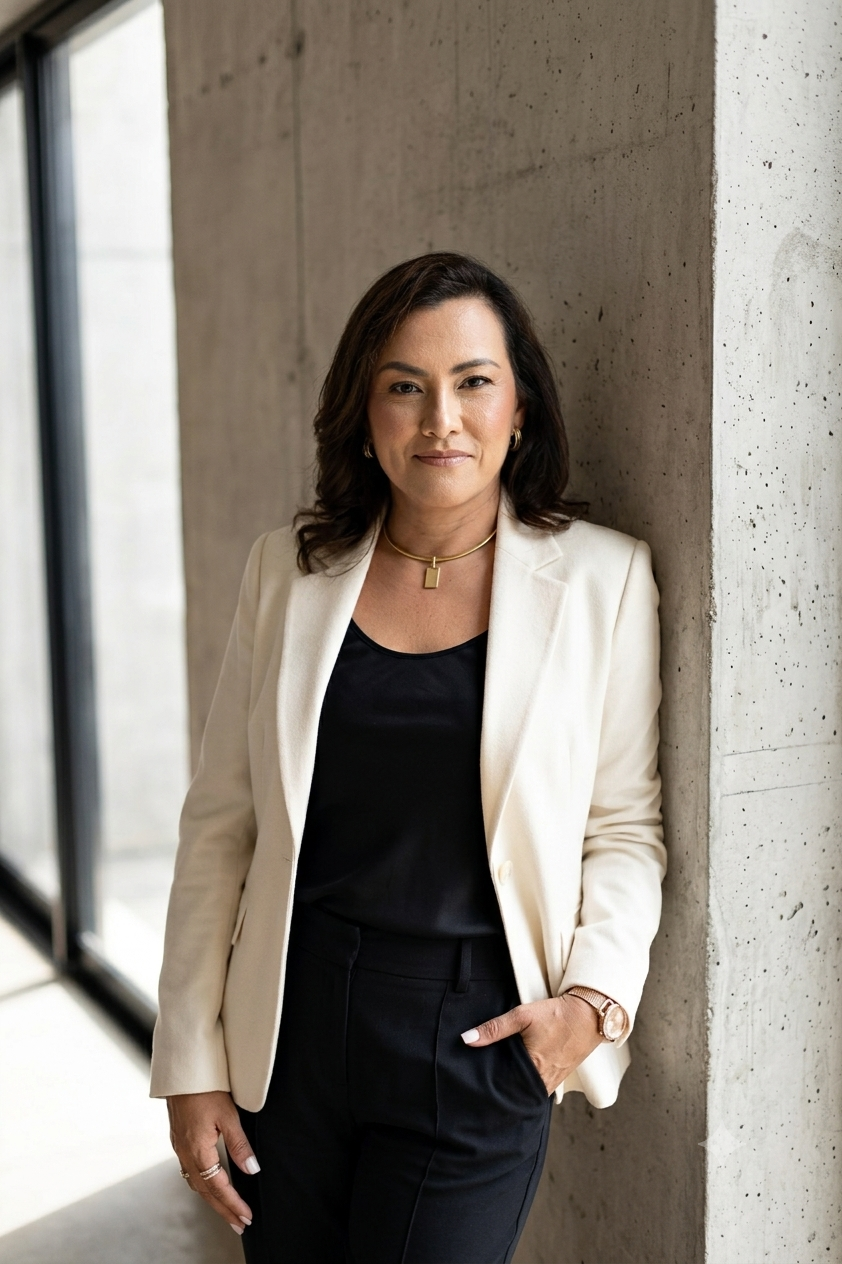 Kallen Chen, especialista em posicionamento no LinkedIn, em retrato profissional